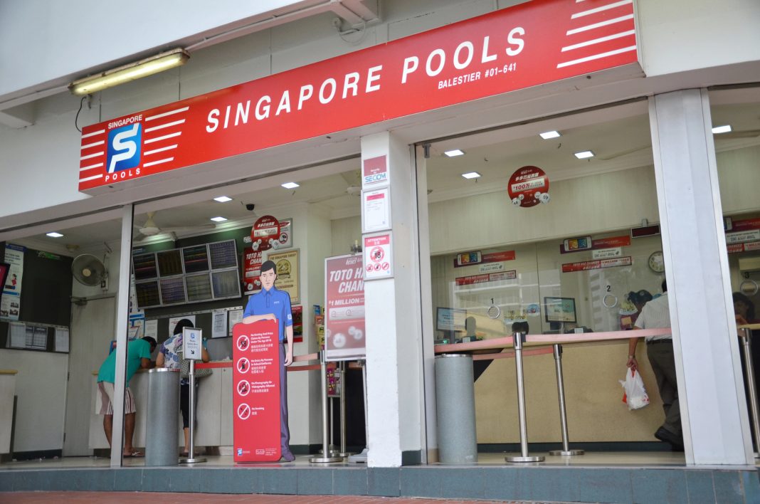 Singapore Pools, the only legal lottery operator in Singapore.