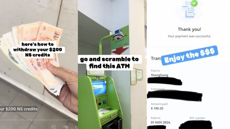 “ALL NSMEN TAKE NOTE!” — Man shares his step-by-step video guide on how to withdraw S$200 NS credit in cash from ATM