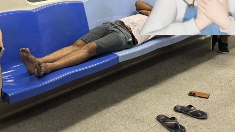 “Not your house!” — Netizens call out MRT passenger for lying flat across 5 train seats