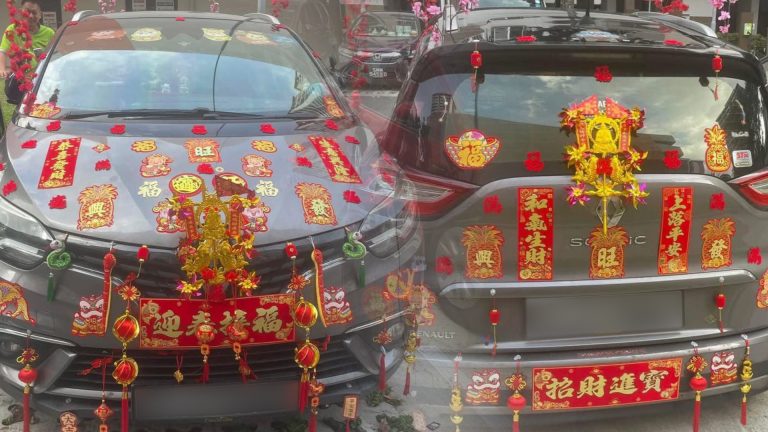 SG car, all dressed up and ready to welcome CNY 2025, spotted in car park